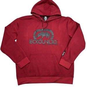 Ecko Unlimited Red With Black Graphic Drawstring Kangaroo Pocket Hoodie XL
